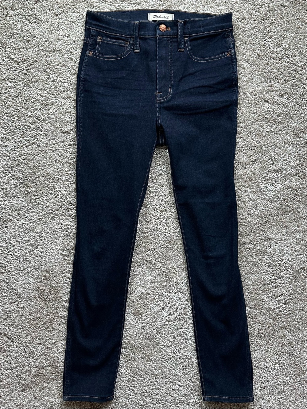 Madewell Roadtripper Jeggings Size 26 High Rise Skinny Jeans Dark Wash Stretch